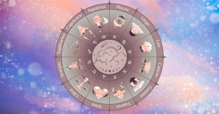 May 2026 horoscope zodiac wheel with all 12 astrology signs