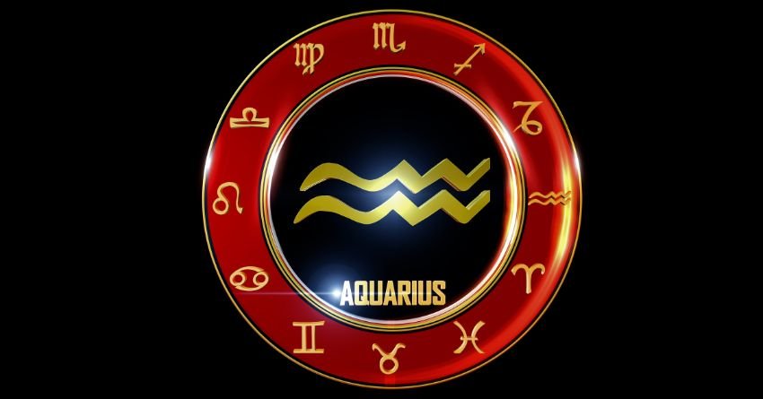 Aquarius zodiac symbol in astrology circle Aquarius personality traits independence and innovation