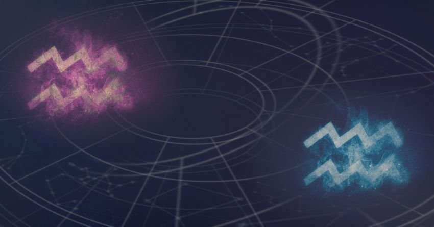 Aquarius zodiac symbol glowing energy Aquarius personality traits independence and originality