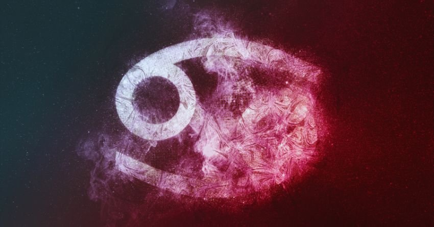 Cancer Zodiac Crab Cosmic Symbol Cancer personality traits zodiac crab symbol with red and blue cosmic energy