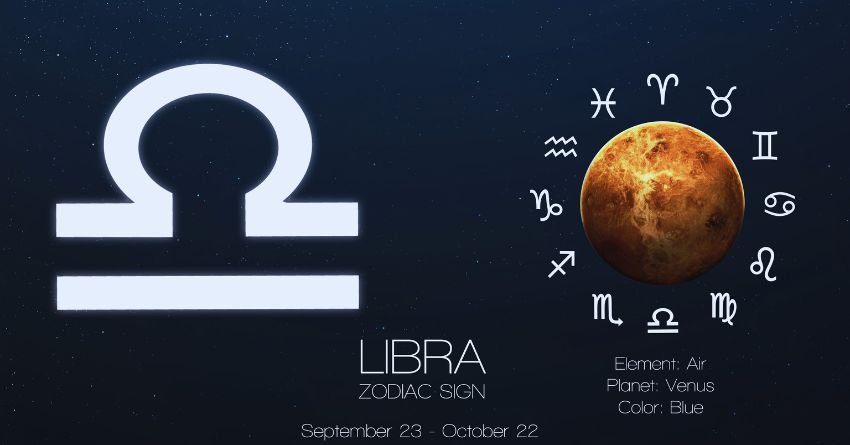 Libra Zodiac Sign Venus Ruler Libra personality traits zodiac sign symbol with Venus ruler and air element