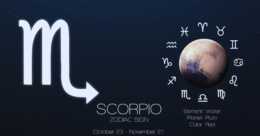Scorpio Zodiac Sign Pluto Ruler Scorpio personality traits zodiac sign symbol with Pluto ruler and water element