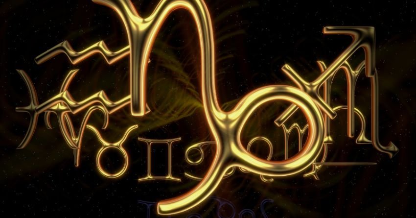 Capricorn zodiac symbol golden design Capricorn personality traits ambition and success