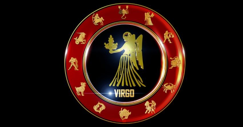 Virgo zodiac symbol in astrology wheel Virgo personality traits precision and intelligence