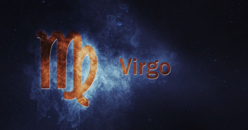 Virgo zodiac symbol glowing in cosmic energy Virgo personality traits precision and analysis