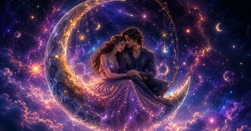 Gemini compatibility couple under the stars