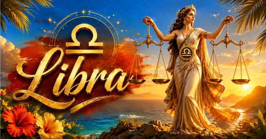 Libra June 2026 Horoscope Libra June 2026 horoscope - golden scales zodiac sign illustration