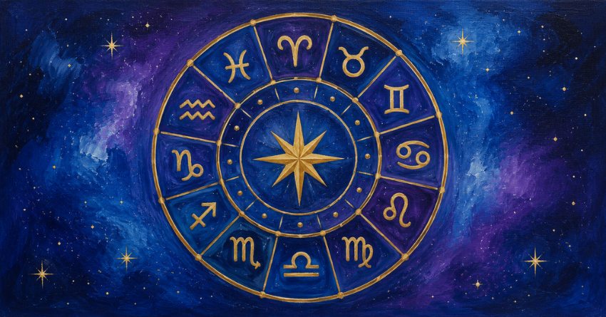 Daily Horoscope for June 20 2026 What the Universe Is Revealing Today zodiac wheel acrylic astrology illustration