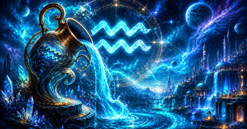 Aquarius Is Entering the Most Inspiring Time of the Year fantasy Aquarius zodiac illustration