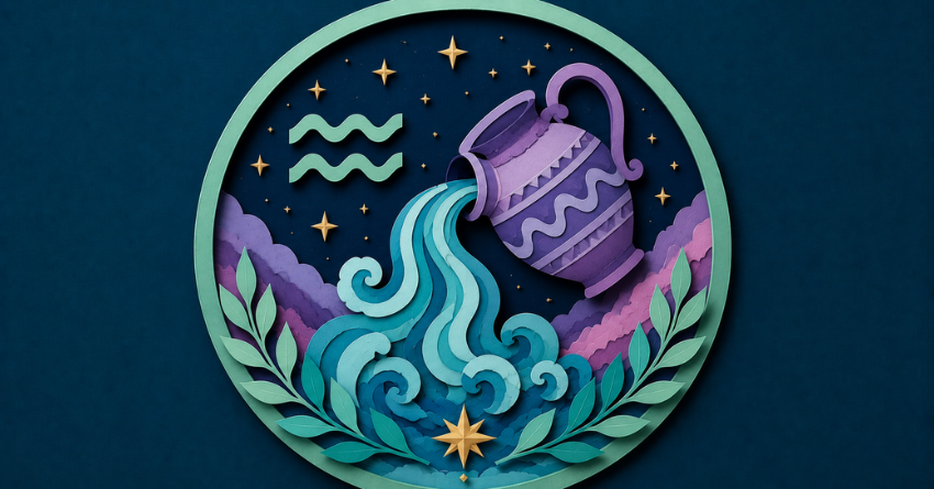 What Aquarius Needs to Know Before June Ends paper cut art Aquarius zodiac sign illustration