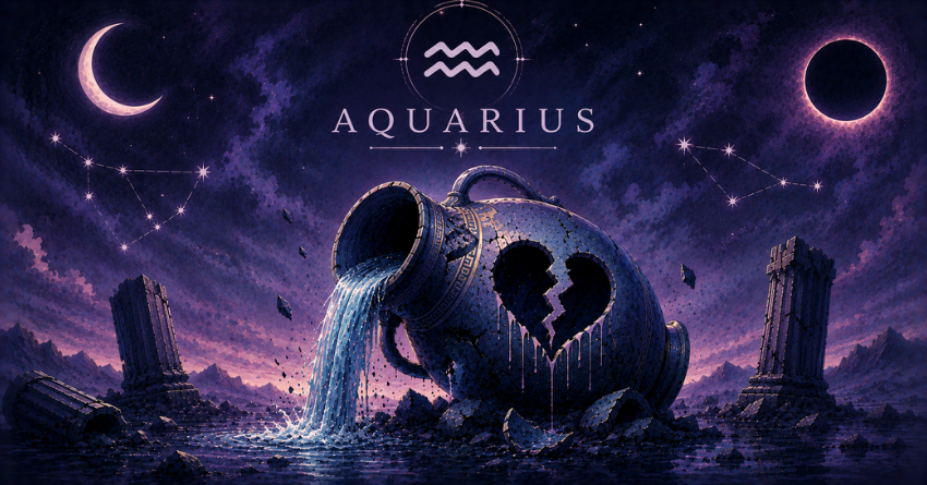 3 Zodiac Signs Most Likely to Break Aquarius's Heart mystical Aquarius heartbreak illustration