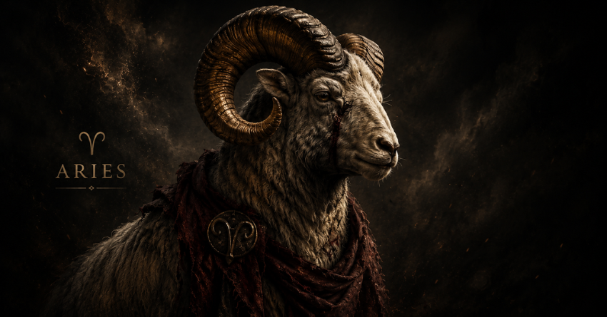 These 3 Zodiac Signs Could Disappoint Aries featuring a powerful Aries ram in a dark mystical zodiac scene