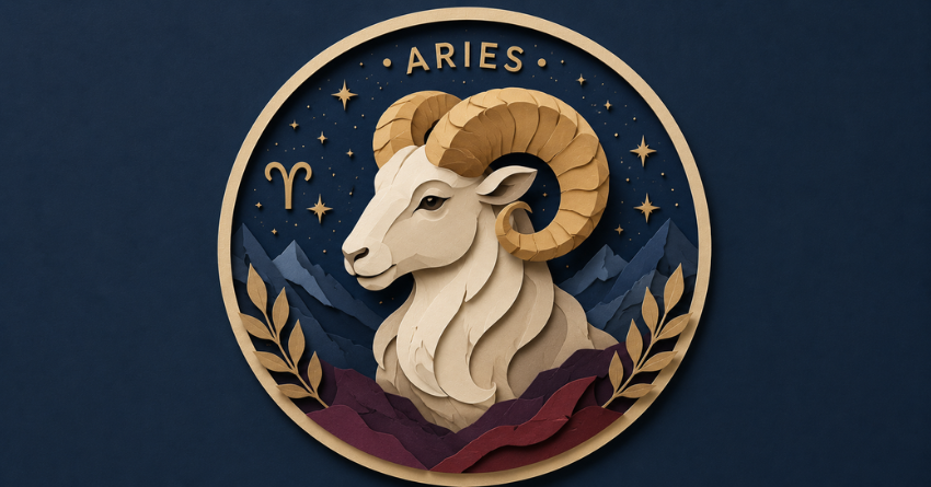 What Aries Needs to Know Before June Ends zodiac sign illustration with Aries ram in celestial fantasy style