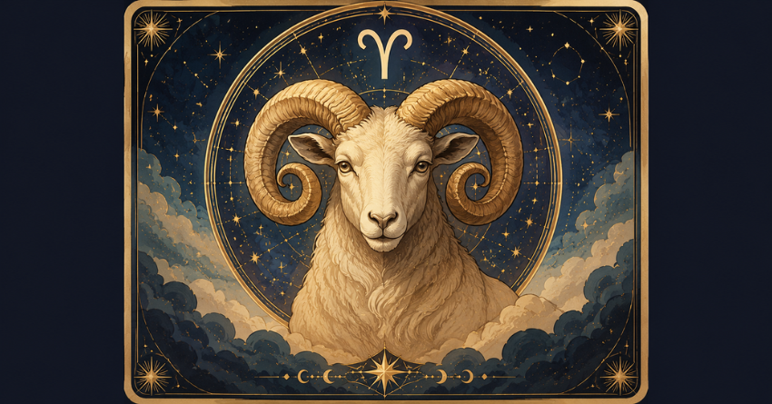 Something Big Is About to Happen to Aries mystical Aries ram illustration