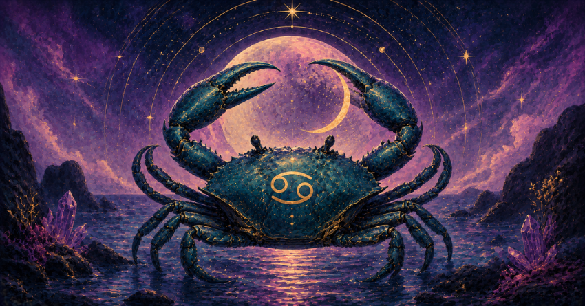 3 Zodiac Signs Cancer Has the Strongest Chemistry With mystical Cancer zodiac illustration