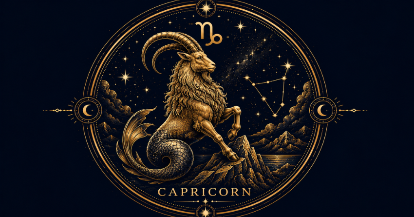 The 3 Zodiac Signs Most Likely to Make Capricorn Happy zodiac sign Capricorn illustration with elegant zodiac design