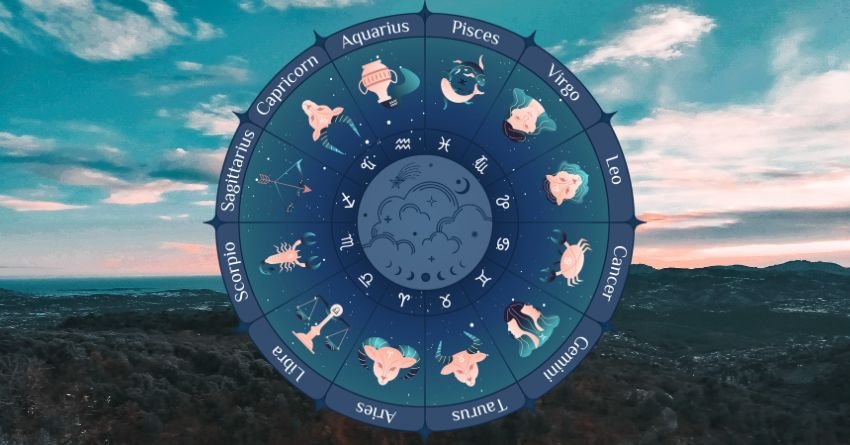 Zodiac wheel with all 12 astrology signs for the daily horoscope on June 2, 2026