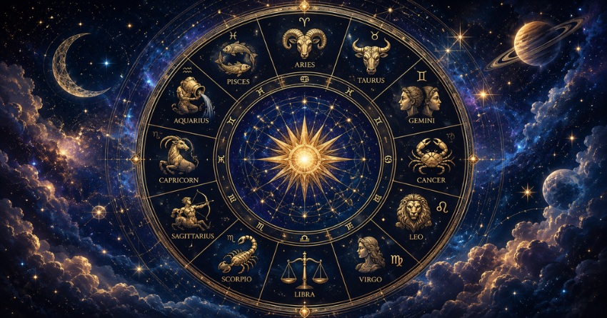 Daily Horoscope for June 17, 2026 Your Daily Cosmic Forecast zodiac wheel astrology illustration