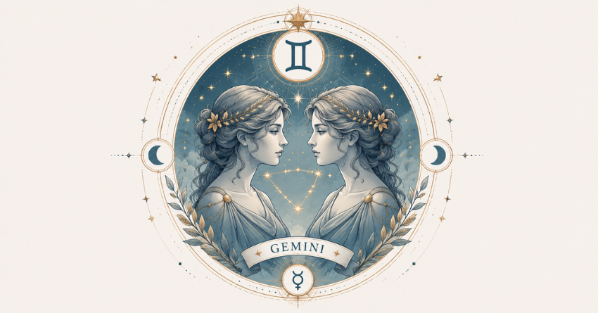 Gemini Is About to See the Bigger Picture zodiac sign illustration