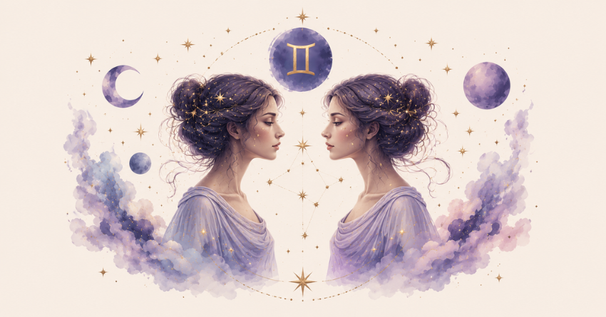 3 Zodiac Signs Gemini Is Most Likely to Marry mystical astrology artwork featuring Gemini twins