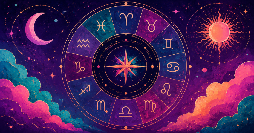Daily Horoscope for July 2, 2026 for every zodiac sign with mystical zodiac wheel