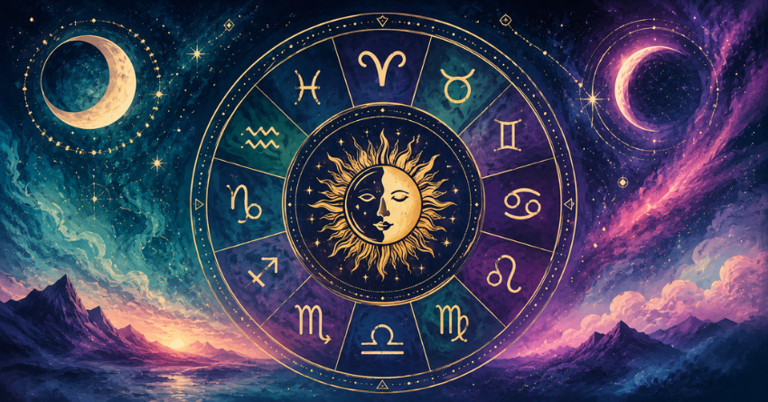 As June Ends, the Stars Reveal What's Next for All 12 Zodiac Signs zodiac wheel mystical astrology illustration