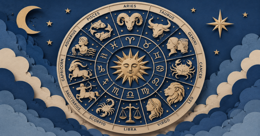 Karma May Finally Catch Up With These 4 Zodiac Signs Before July Ends zodiac wheel illustration with celestial symbols and stars