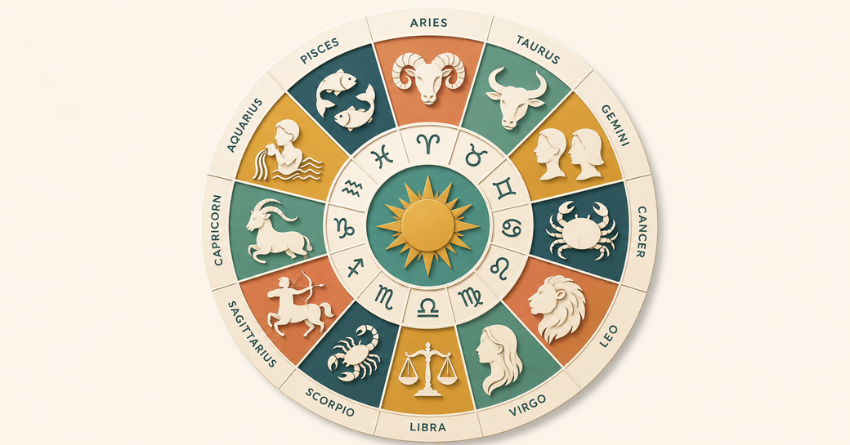 Weekly Horoscope for June 22–28, 2026: What the Universe Wants You to Know zodiac wheel illustration