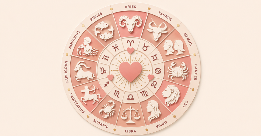 Weekly Love Horoscope for June 22–28, 2026 Predictions for Every Zodiac Sign zodiac wheel illustration