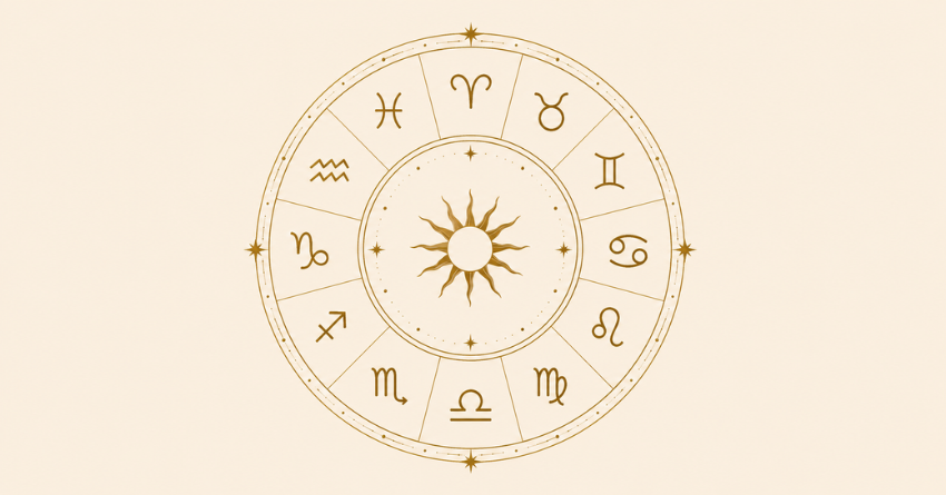 Karma and Fate Are Finally on the Same Side for These Zodiac Signs zodiac wheel illustration