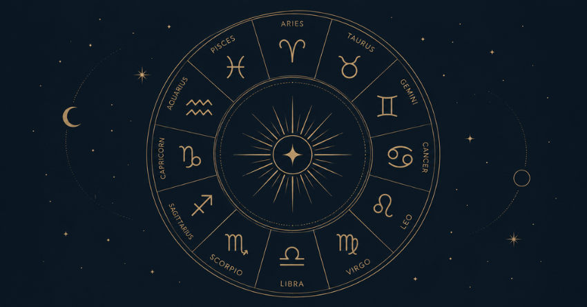 What Your Zodiac Sign Needs to Know for the Rest of June zodiac wheel with all 12 zodiac signs