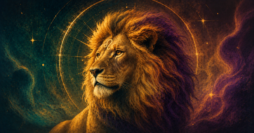 3 Zodiac Signs Leo Has the Strongest Chemistry With mystical lion illustration