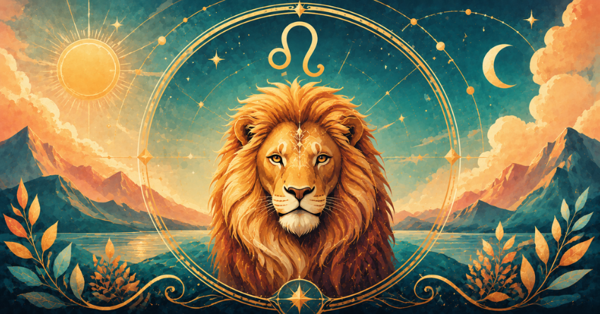 3 Zodiac Signs Leo Should Never Walk Away From mystical art illustration featuring a majestic Leo zodiac lion in warm golden colors
