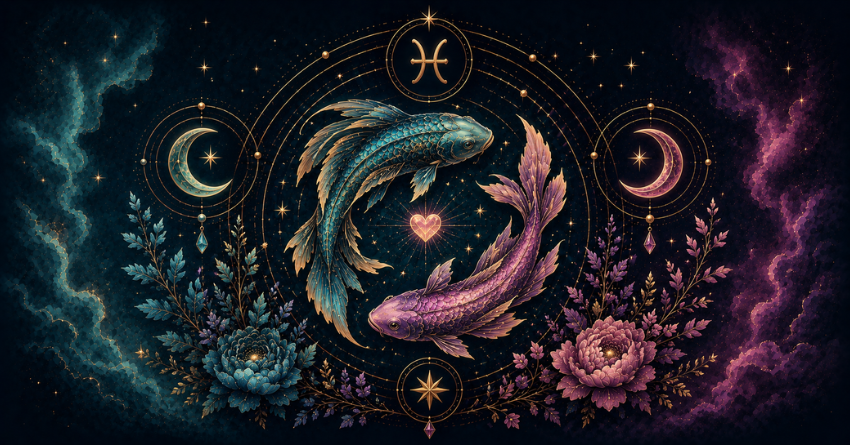 3 Zodiac Signs Pisces Is Most Likely to Marry mystical zodiac wheel with Pisces-themed celestial artwork