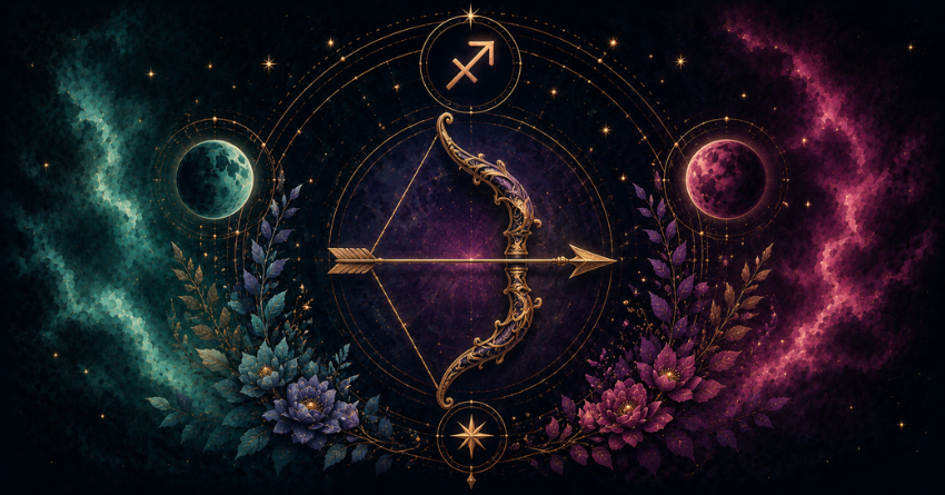 3 Zodiac Signs Sagittarius Is Most Likely to Marry mystical astrology banner featuring Sagittarius archer with cosmic background