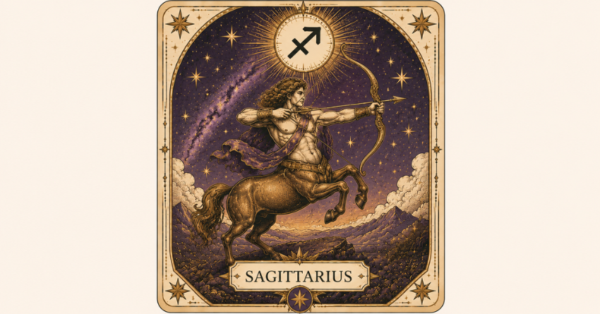 Sagittarius Is Ready for Their Next Big Adventure zodiac sign tarot card illustration
