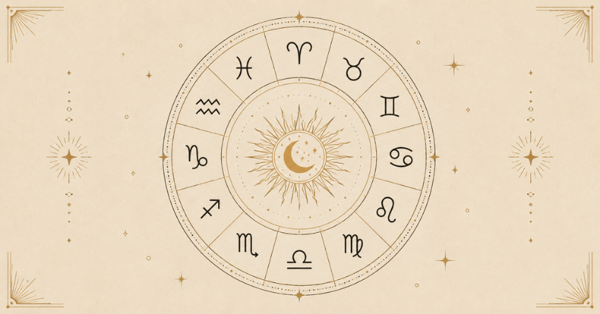 What the Second Half of June 2026 Has in Store for Every Zodiac Sign zodiac wheel illustration with celestial symbols on a soft beige background