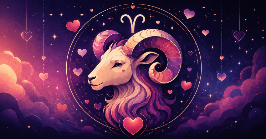 3 Zodiac Signs Most Likely to Fall in Love with Aries illustration