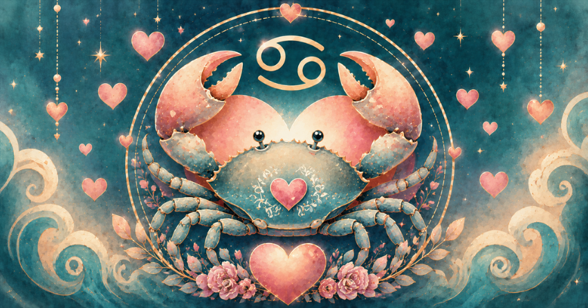 3 Zodiac Signs Most Likely to Fall in Love with Cancer mystical Cancer zodiac illustration