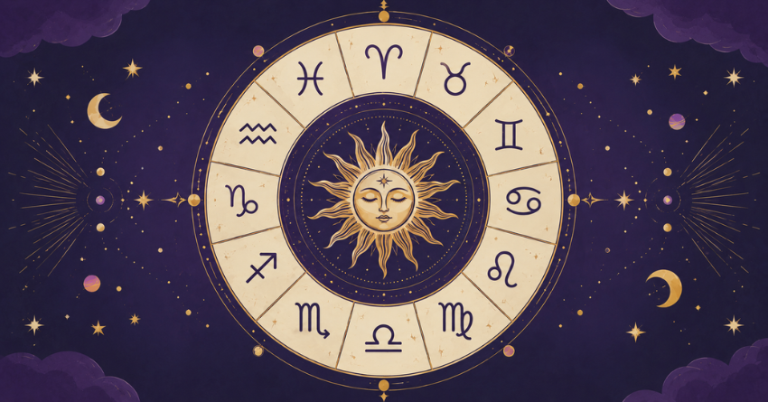 These Zodiac Signs Are About to Get Lucky This July horoscope zodiac wheel illustration